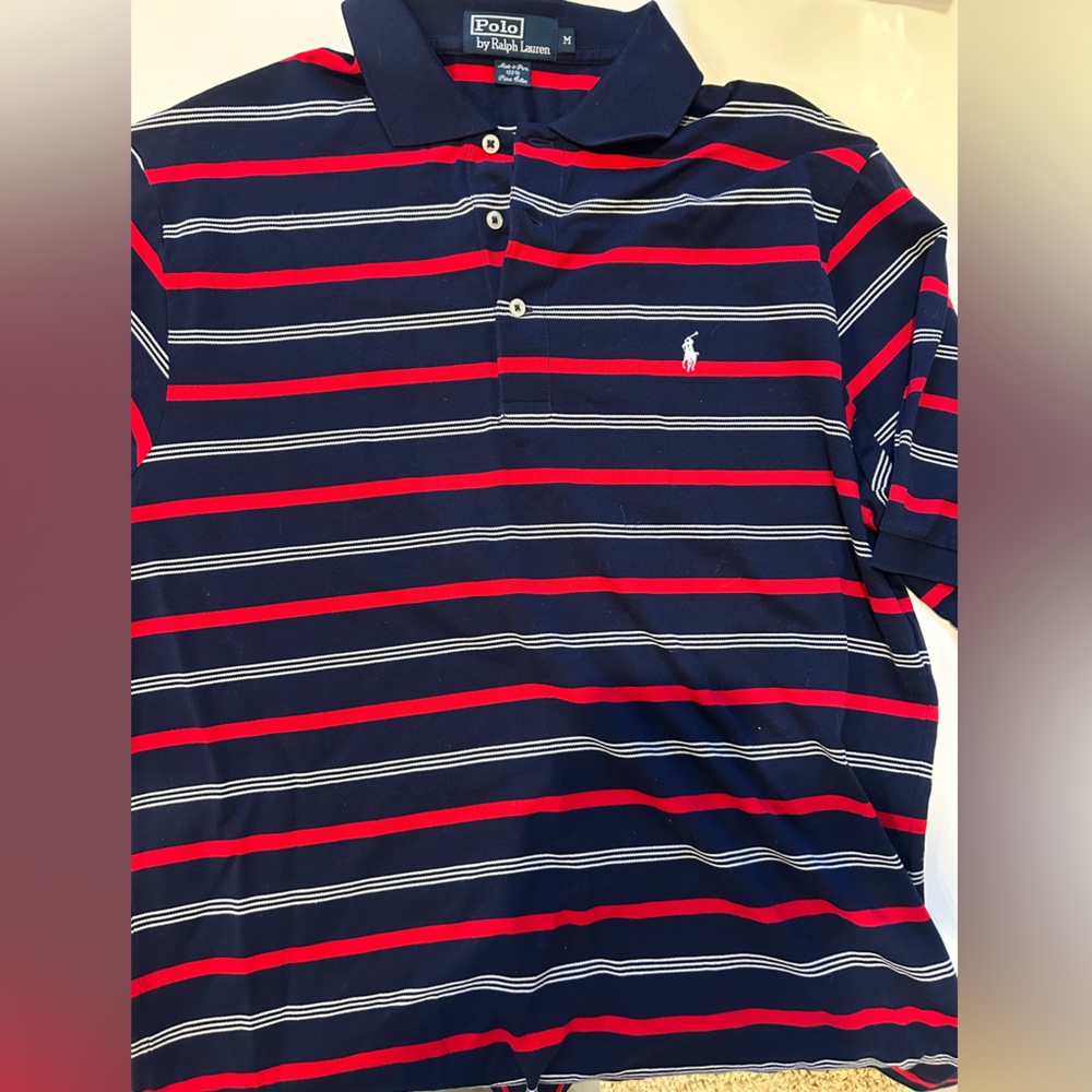 Red white and blue Ralph Lauren Polo-size medium
